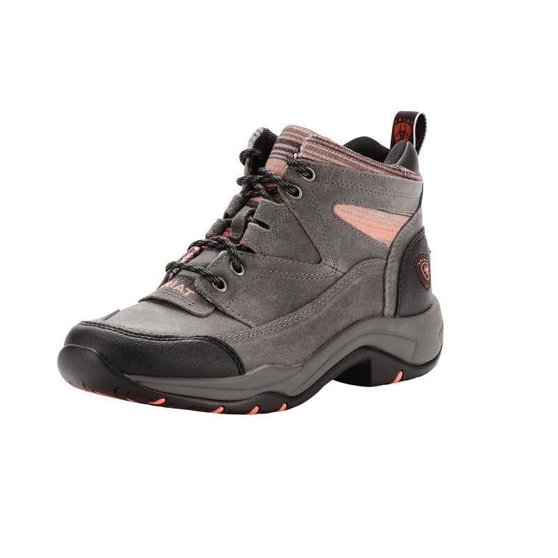 Ariat English: Terrain Zapatillas Outdoor Mujer - Gris / Rosas (RQMHL6209)